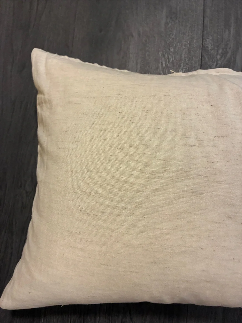Anthropologie Neutral Beige Pillow with Gray Coral Motif